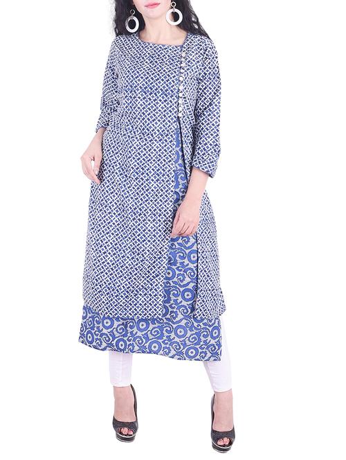 layered printed kurta - 15652333 - Very Small Image - 1