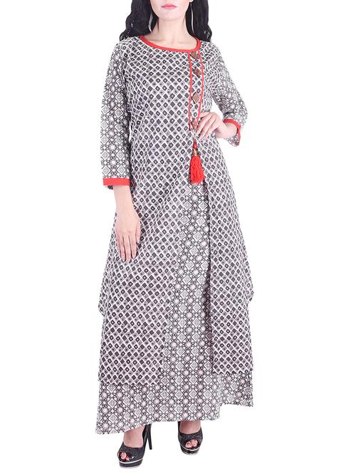 layered printed kurta - 15652352 - Very Small Image - 1