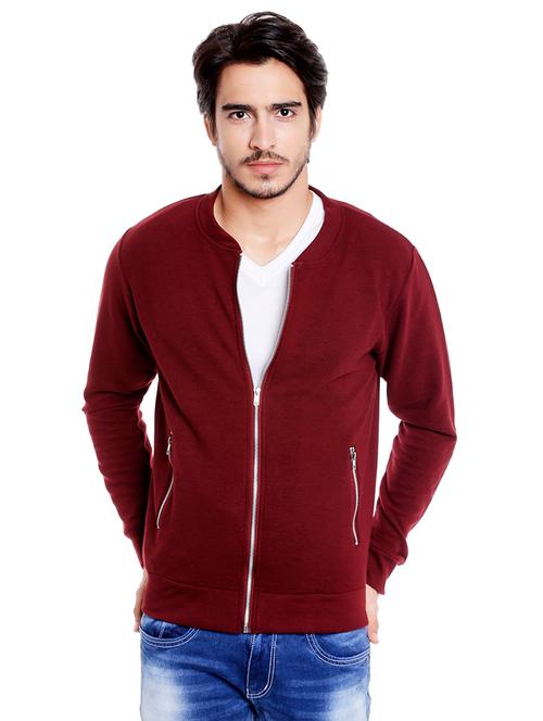 maroon cotton sweatshirt - 15652450 - Very Small Image - 1