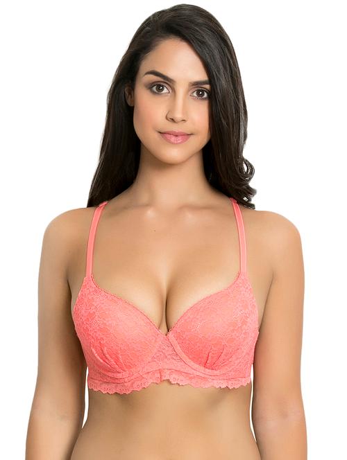 floral lace detail bra - 15652854 - Very Small Image - 1