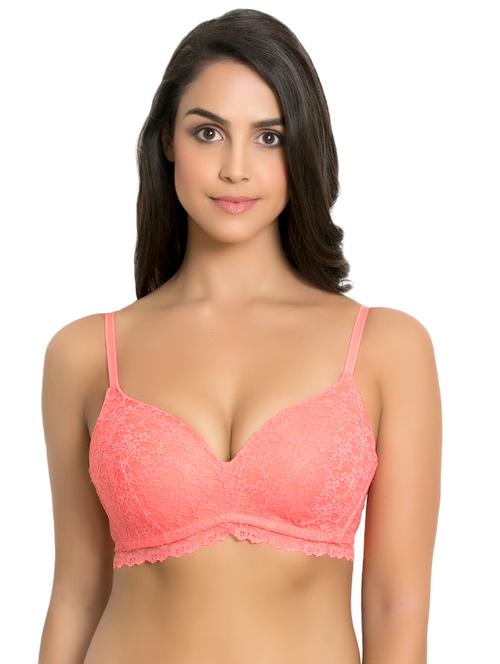 floral lace detail t-shirt bra - 15652855 - Very Small Image - 1