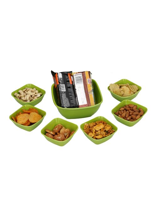 exclusive designer colorful plastic bowl set in attractive hanging gift packing set of 7 - 15653043 - Very Small Image - 1