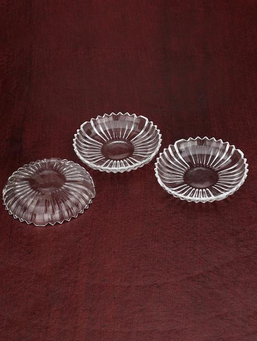 self designer transparent round glass plate (microwave safe) set of 6 - 15653053 - Very Small Image - 1