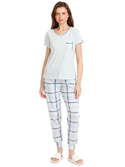 pocket patch checkered pajama set - 15653131 - Very Small Image - 1