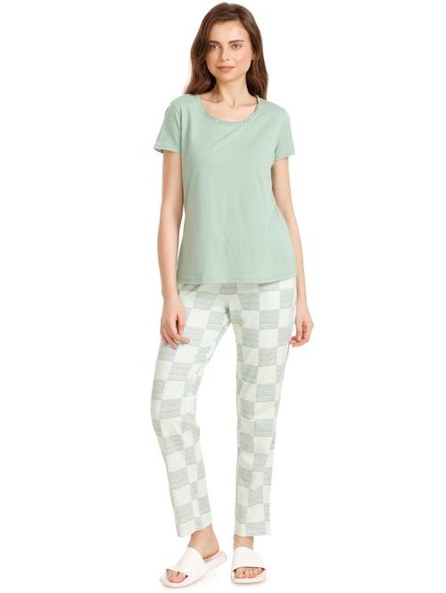 frill detail nightwear pajama set - 15653138 - Very Small Image - 1