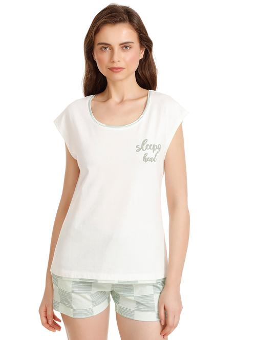 checkered nightwear shorts set - 15653140 - Very Small Image - 1