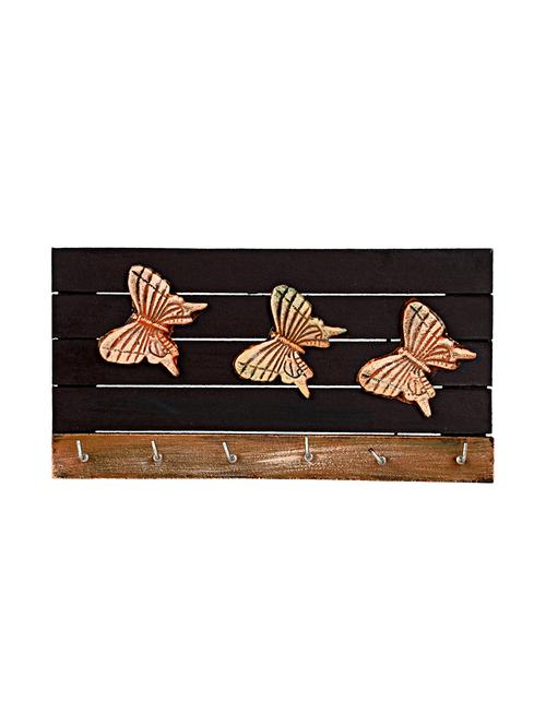 key holder wooden consist of beautiful butterfly - 15653180 - Very Small Image - 1