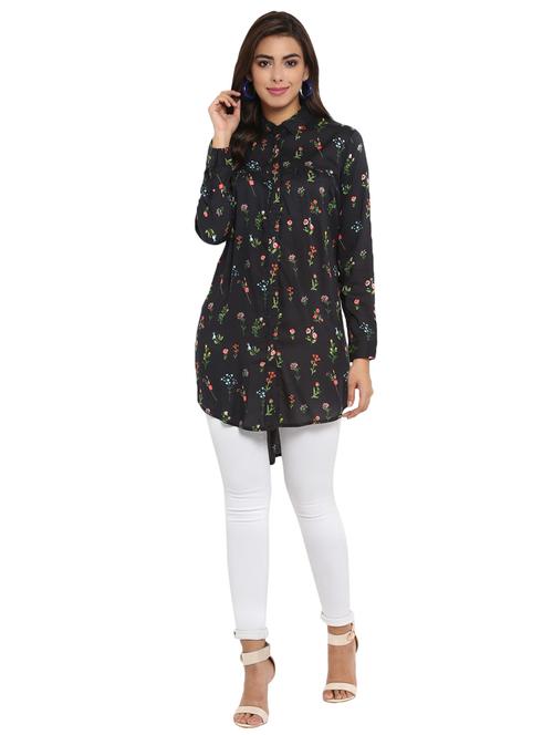 high low printed tunic - 15653469 - Very Small Image - 1