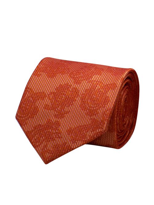 orange micro fiber tie with cufflinks & pocketsquare - 15653573 - Very Small Image - 1