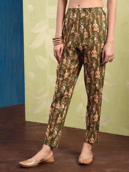 conversational printed straight pant with pocket - 15653688 - Very Small Image - 1
