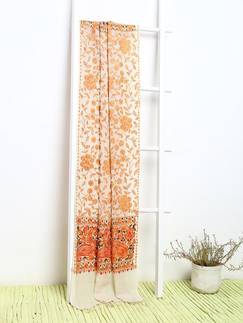 pashmina with embroidery work shawl - 15655392 - Very Small Image - 1
