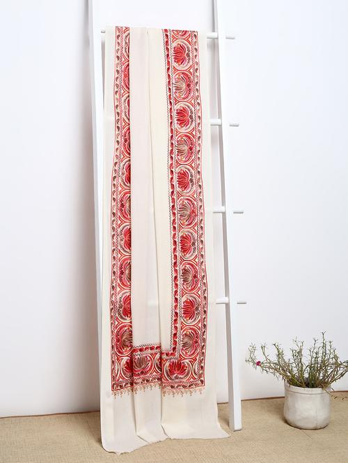 pashmina shawl with border embroidery - 15655404 - Very Small Image - 1