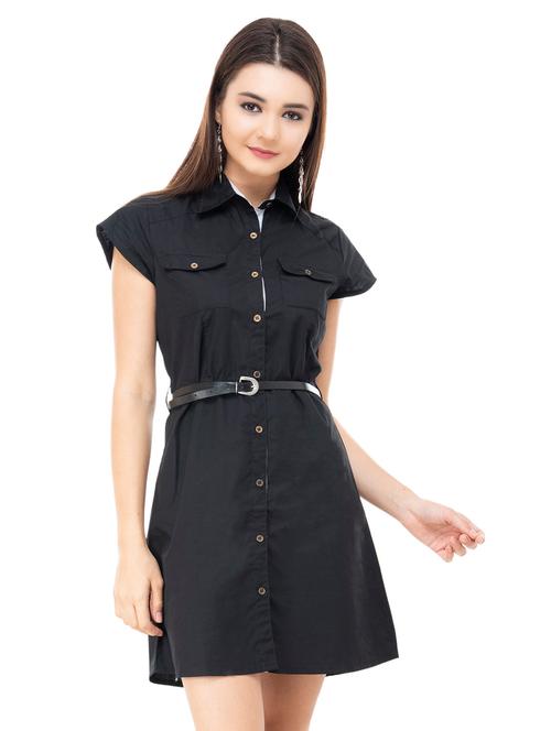 cap sleeved shirt dress - 15655480 - Very Small Image - 1