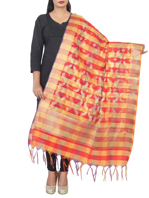chanderi banarasi dupatta - 15655482 - Very Small Image - 1