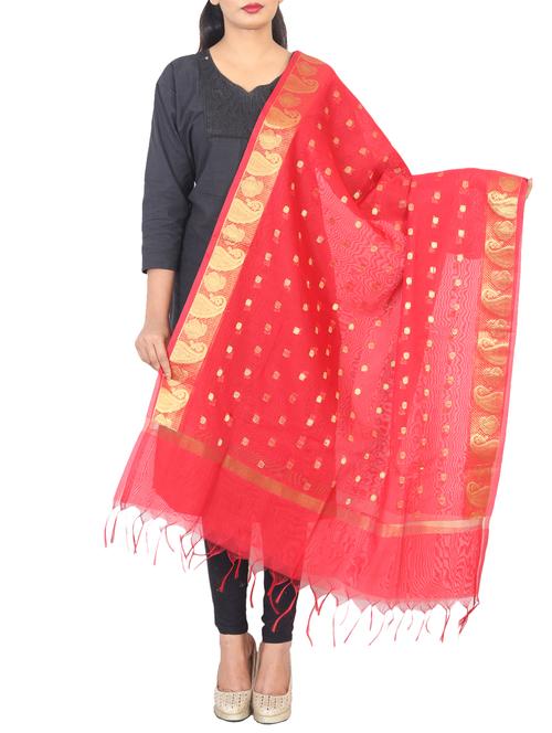 chanderi banarasi dupatta - 15655490 - Very Small Image - 1