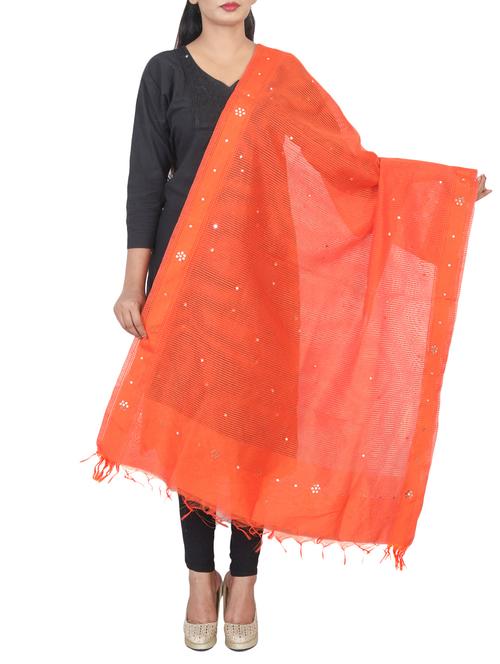 organza mirror work dupatta - 15655505 - Very Small Image - 1