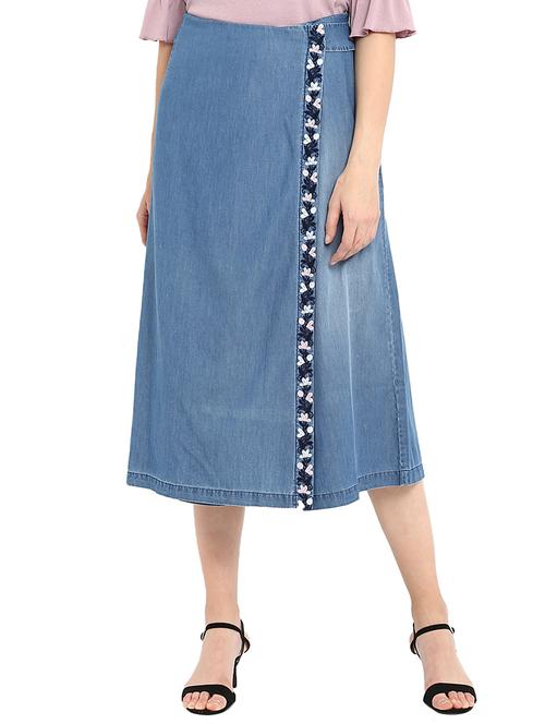 overlap panel embroidered palazzo - 15655537 - Very Small Image - 1