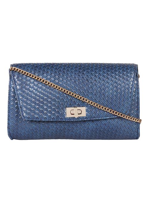 blue leatherette (pu) regular clutch - 15655600 - Very Small Image - 1