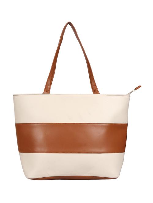 beige leatherette (pu) handbag - 15655615 - Very Small Image - 1