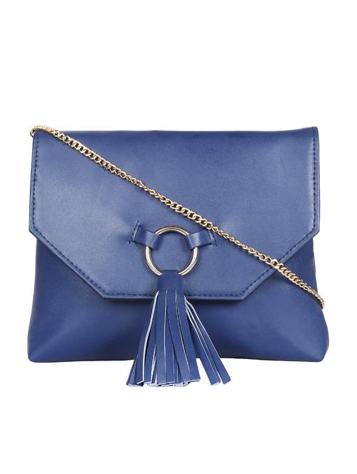 blue leatherette (pu) sling bag - 15655625 - Very Small Image - 1