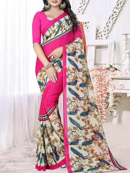 conversational printed saree - 15655695 - Very Small Image - 1