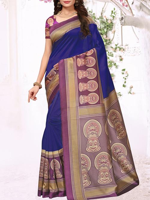conversational bordered saree - 15655700 - Very Small Image - 1
