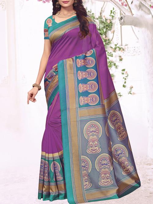 conversational bordered saree - 15655702 - Very Small Image - 1