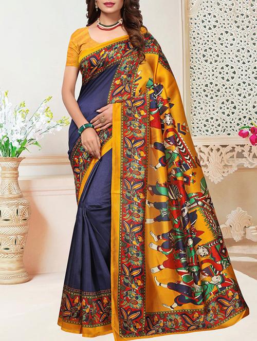 conversational pallu printed saree - 15655706 - Very Small Image - 1