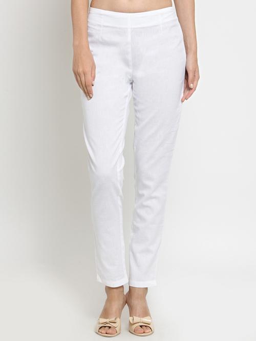 flat front mid waist trouser - 15656755 - Very Small Image - 1