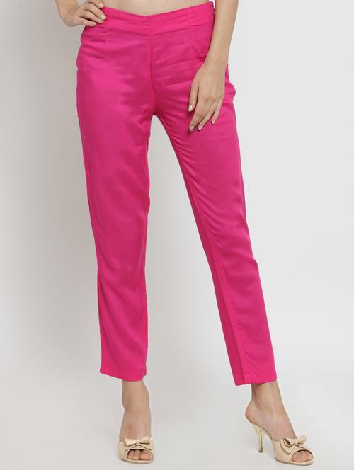 flat front mid waist trouser - 15656761 - Very Small Image - 1