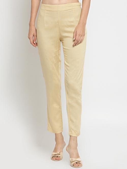 flat front mid waist trouser - 15656768 - Very Small Image - 1
