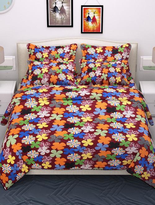 250 tc cotton queen size bedsheet with 2 pillow covers - 15657457 - Very Small Image - 1