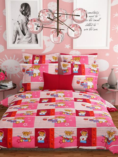 250 tc cotton queen size bedsheet with 2 pillow covers - 15657467 - Very Small Image - 1