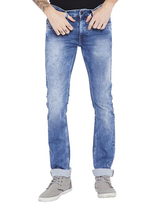 blue cotton washed jeans - 15657673 - Very Small Image - 1