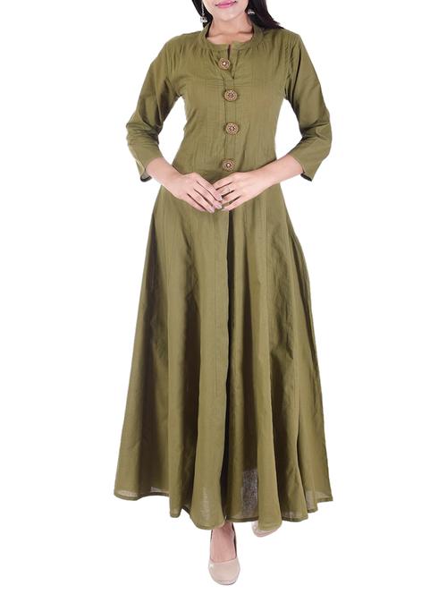 anarkali solid kurta - 15658433 - Very Small Image - 1