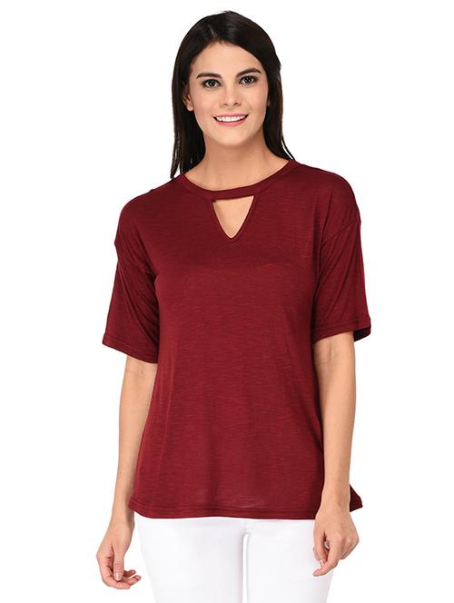 drop shoulder keyhole front top - 15659214 - Very Small Image - 1
