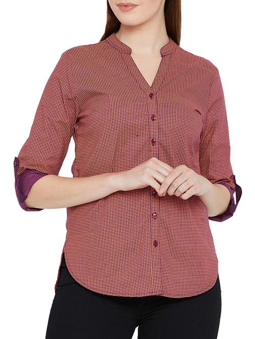 roll over sleeved checkered shirt - 15659422 - Very Small Image - 1