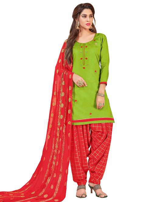embroidered unstitched patiyala suit - 15669139 - Very Small Image - 1