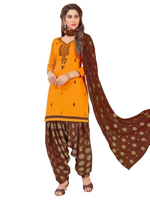 embroidered unstitched patiyala suit - 15669141 - Very Small Image - 1