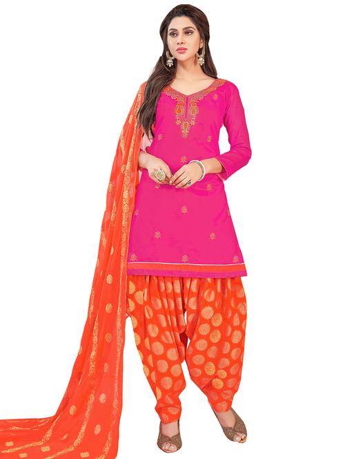 embroidered unstitched patiyala suit - 15669145 - Very Small Image - 1