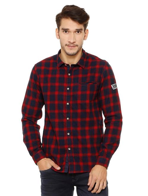 blue cotton casual shirt - 15669275 - Very Small Image - 1