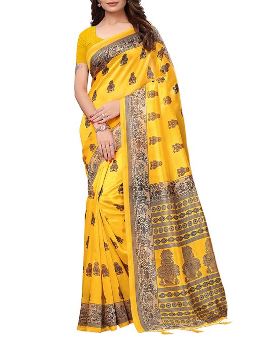 conversational printed saree with blouse - 15669475 - Very Small Image - 1