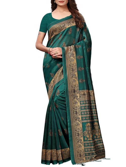 conversational printed saree with blouse - 15669479 - Very Small Image - 1