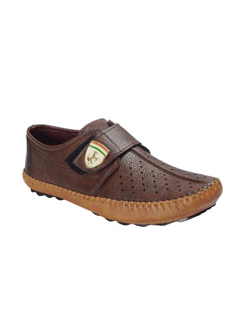 brown leatherette slip on sandals - 15669845 - Very Small Image - 1