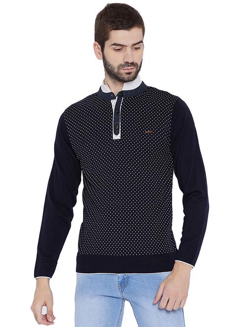 navy blue wool pullover - 15670343 - Very Small Image - 1