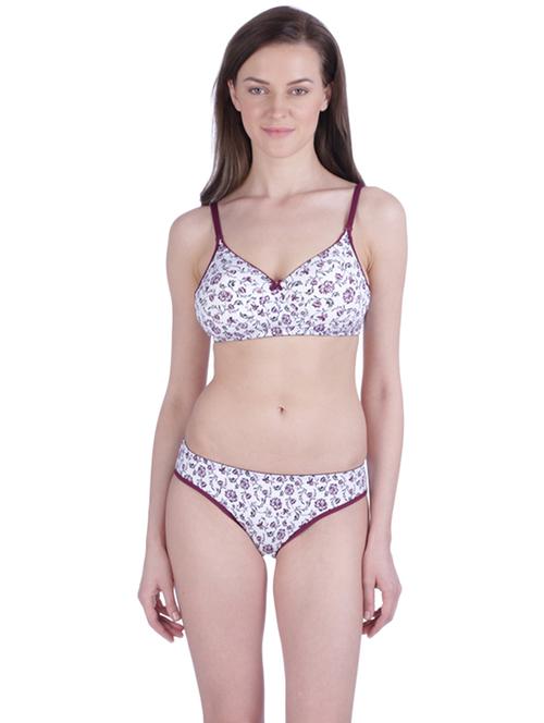 floral detachable bra & panty set - 15671033 - Very Small Image - 1