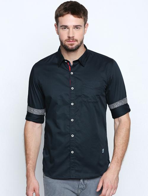 black cotton casual shirt - 15672331 - Very Small Image - 1