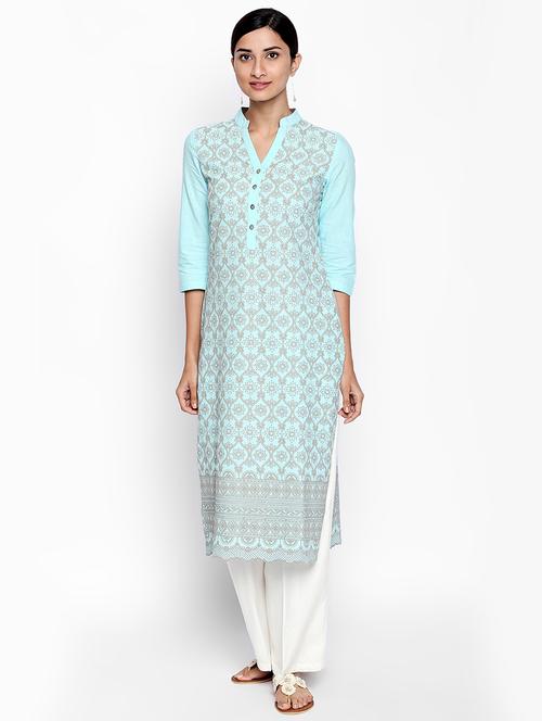 straight printed kurta - 15673051 - Very Small Image - 1