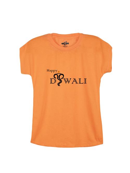 orange cotton blend tee - 15673126 - Very Small Image - 1