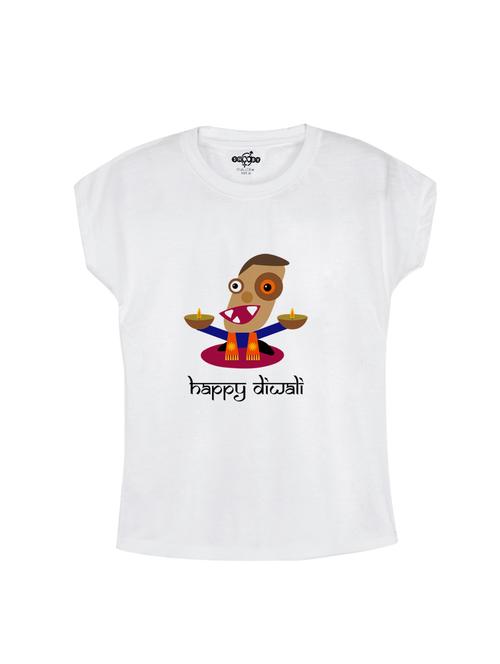 white cotton blend tee - 15673147 - Very Small Image - 1